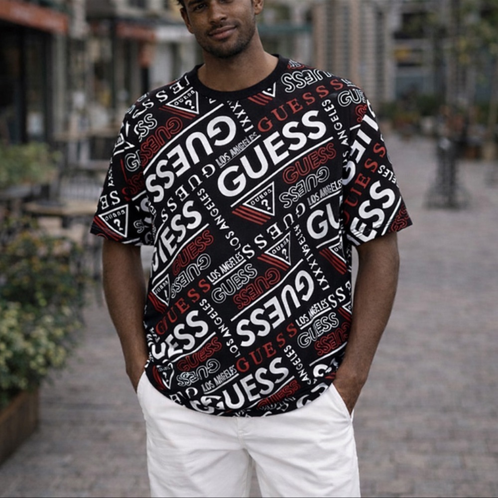 GUESS STAN LOGO CREW SHIRT